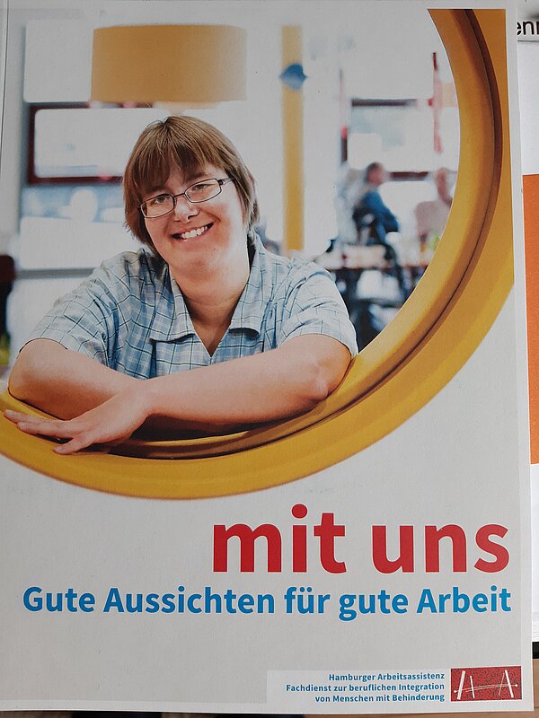 COver der Broschüre "Mit uns. Gute Aussichten für gute Arbeit."Arbeit"